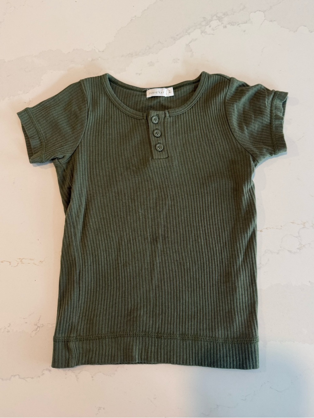 Jamie Kay ribbed dark green shirt